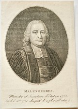 MALESHERBES MINISTER (1721-1794) PARIS PORTRAIT ENGRAVING 18th century