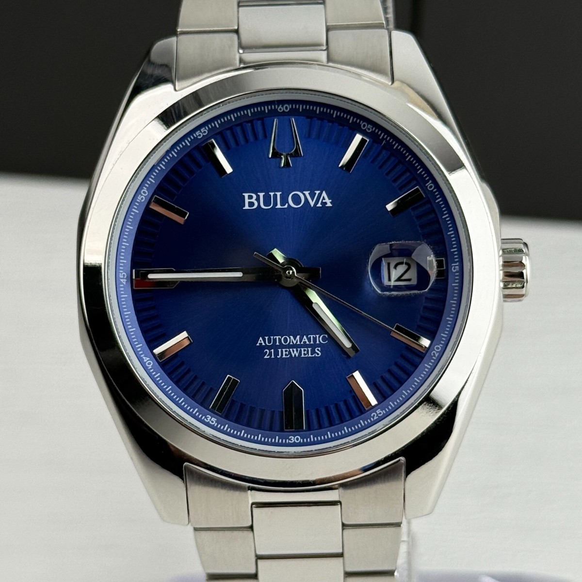 Bulova Surveyor 96B436 Men's Watch 39MM Blue Dial Automatic Men's