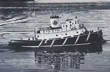 Giant Scale Lazy Allen Tug Boat R/C Model Ship Plans,Templates, Instructions 48"