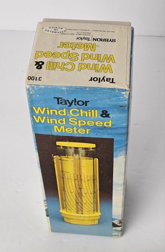 Vintage Taylor Wind Chill & Wind Speed Meter In Box With Case and Instructions - Picture 2 of 16