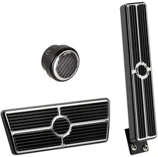 NEW BILLET SPECIALTIES BLACK ANODIZED OEM PEDAL KIT,NON-POWER BRAKES,55-57 CHEVY