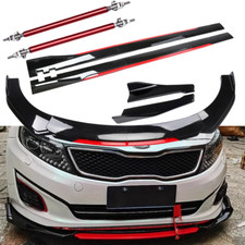 Front Bumper Lip Splitter Sideskirt Gloss Black Red For Kia Forte Front Bumper Lip Splitter Sideskirt Gloss Black Red For Kia Forte
