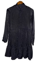 Vintage Zara Satin Babydoll Tiered Dress Y2K Victorian Fairy Goth Royalcore