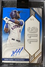 2022 Yordan Alvarez 5/5 Topps Luminaries On Card Auto SSP 🔥