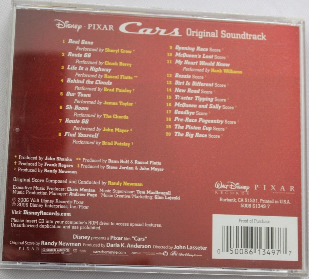 DISNEY PIXAR CARS SOUNDTRACK [USED CD] (613497) eBay