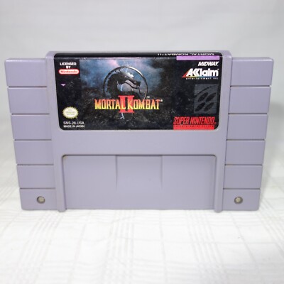 Mortal Kombat II SNES (Super Nintendo) Authentic Cartridge Only - WORKING