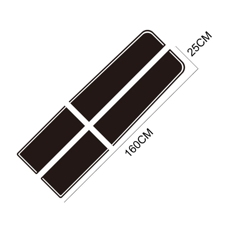 Pickup Hood Tailgate Car Sticker Kit For Dodge Ram 1500 2500 Truck Racing Stripe - Image 2 of 4