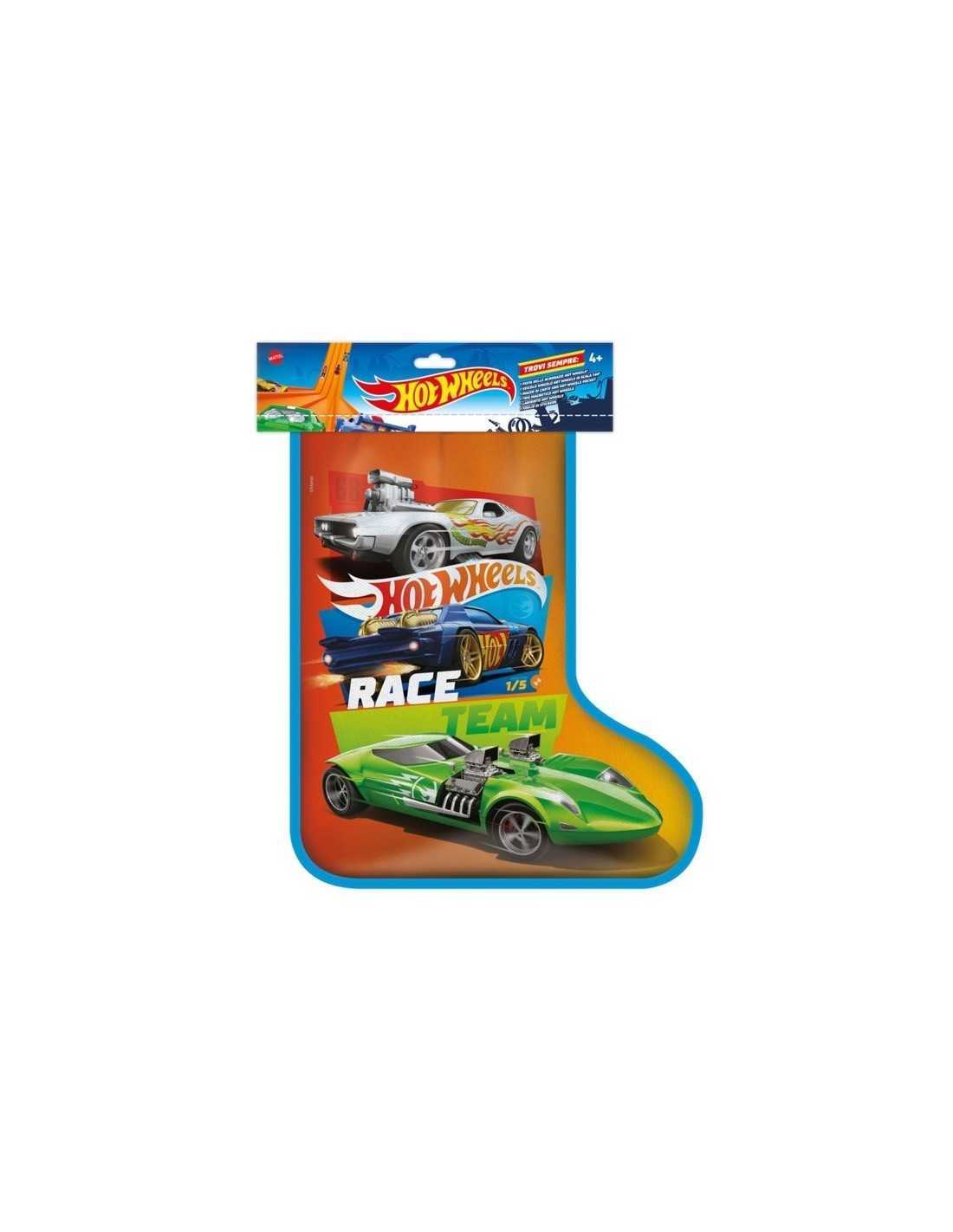 Hot Wheels - Calza con Macchinina, Pista e Tante Sorprese Incluse, 3+ Anni