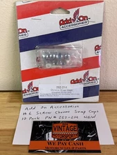 Add On Accessories # 6 Screw Chrome Snap Caps 10 Pack Part # 252-214 New