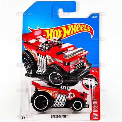 2017 Hot Wheels BACKDRAFTER #39 red Fire Truck - HW Rescue - 1:64