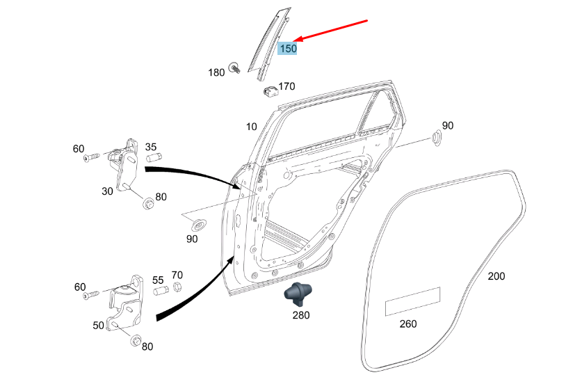 Mercedes-Benz GLC X253 Tür hinten links A2536900387 2017 12059005 