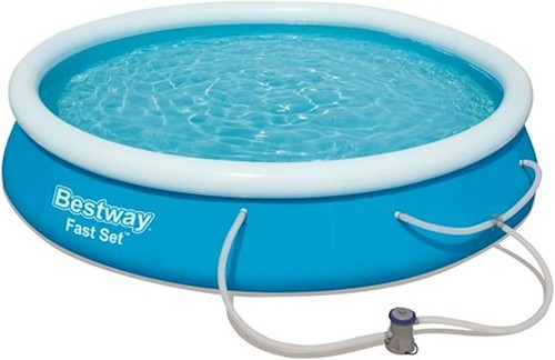 Aufblasbarer Pool mit 12 Fuß x 30 Zoll Pumpe für Innenhof Alberca Sommer - Bild 2 von 7