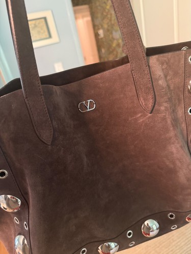 Valentino Garavani Nellcôte Suede Shopping Bag