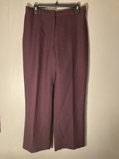 Kasper Dress/Career Pants Women  s 12 Petite/Burgundy/Pockets/Lined/Pretty Color