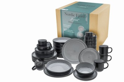 CreaTable Nordic Fjord Frost Kombiservice 30-tlg Steinzeug