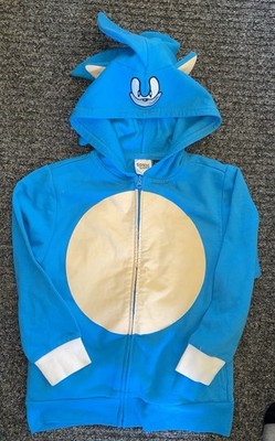 Sonic the Hedgehog Boys Girls Hoodie Jacket Sz Sm. Costume Halloween Zip Sega