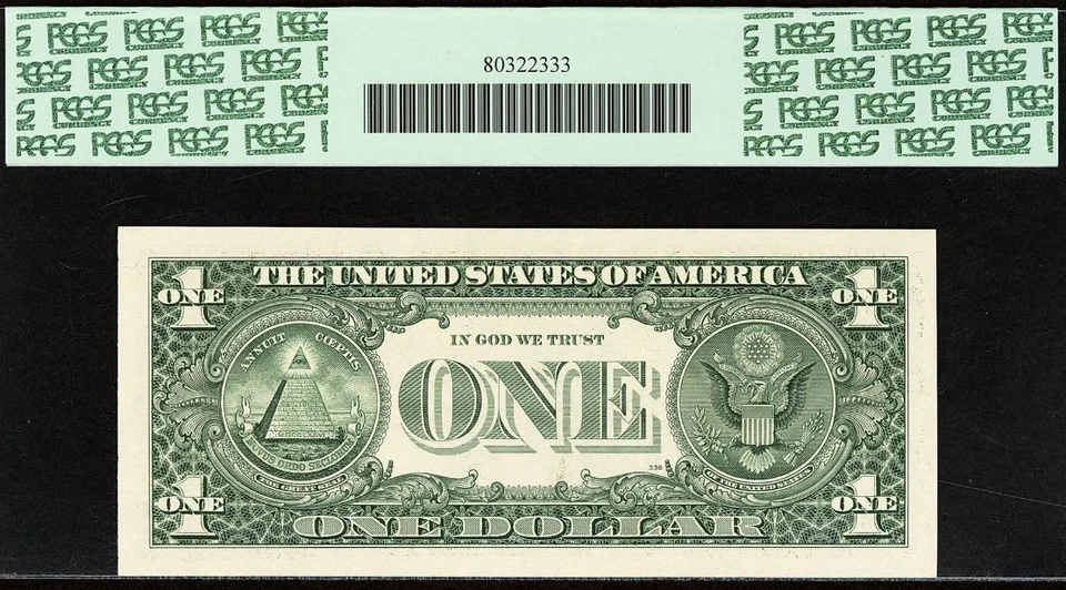 1995 $1 FRN PCGS 67PPQ & 62PPQ - Mirrored Fancy Serial Number 00900090-09000900 - Image 3 of 4