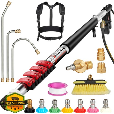 #ad #ad KAXUSDT Telescoping Pressure Washer Wand Black 24FT $200.99