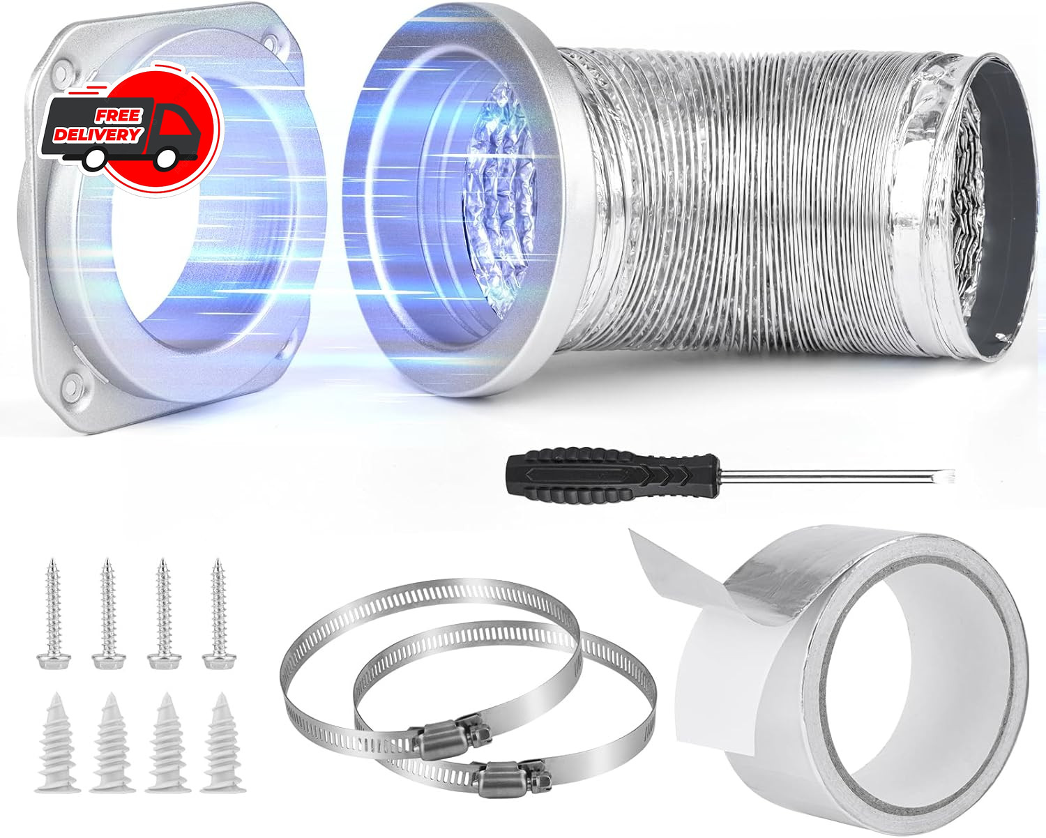 Magnetic Dryer Vent Connector Kit Coupling DV180 Aluminum Dryer Vent Hose Quick