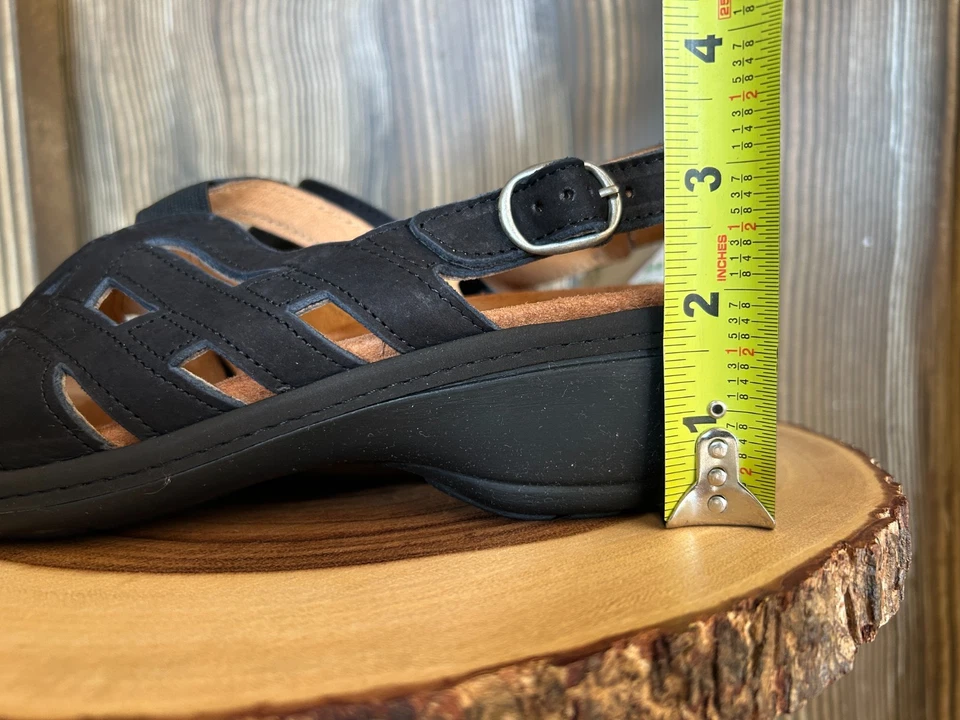 Spring Step Kaylana Suede Leather Slingback Sandals Black Comfort Size 7.5-8 NWT - Image 4 of 4