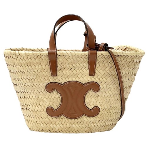 Celine Triomphe Handbag Shoulder Bag Classic Panier from Japan #404