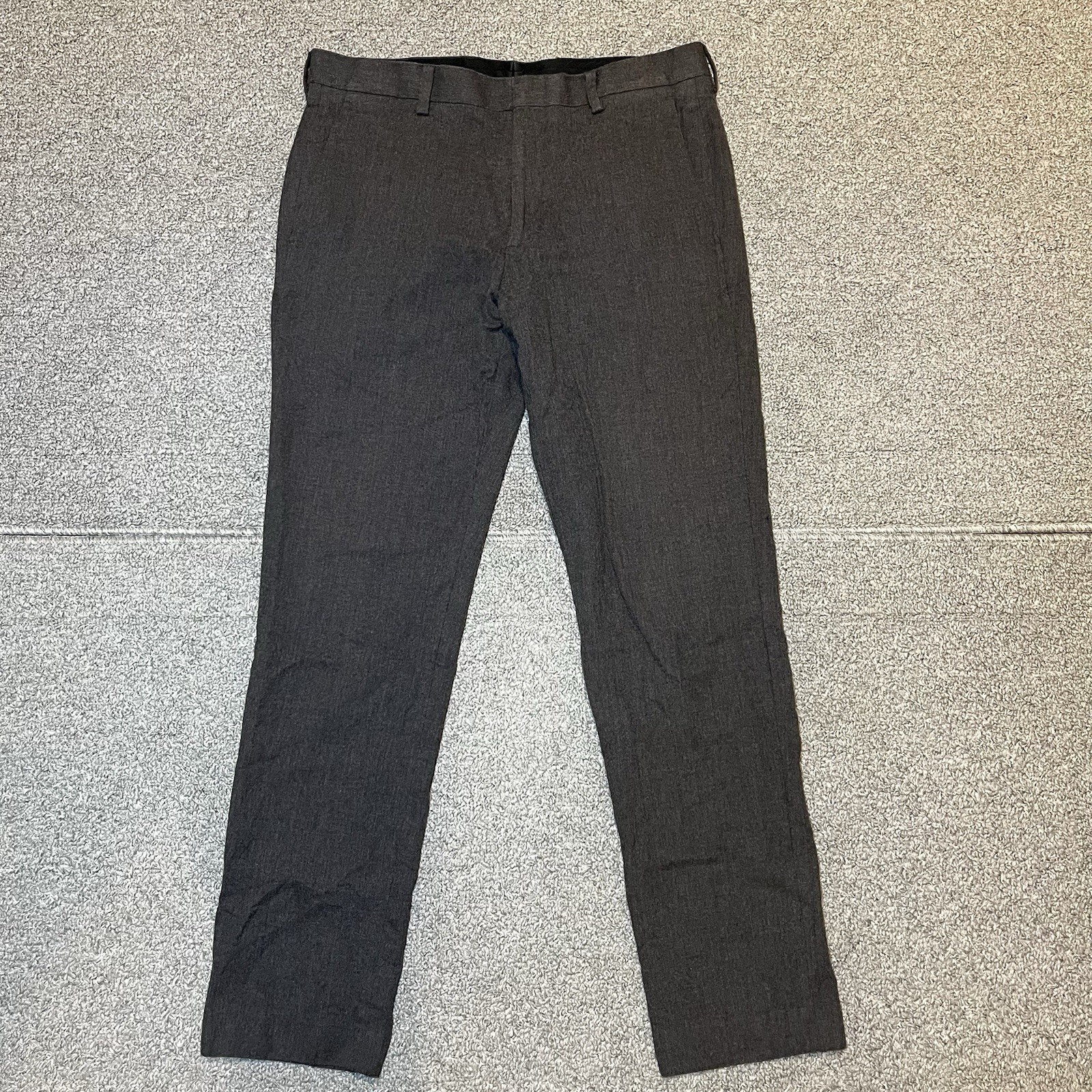 J Crew Ludlow Slim Dress Pants Mens 31X28 Gray Wool Blend Moon British Cloth