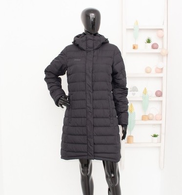 BERGANS Sirili Down Lady Jacket Hooded Long Puffer Parka Black Coat Size M