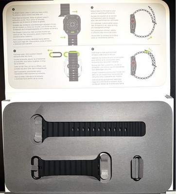 49mm Black Apple Ocean Watch Band -Black Titanium Finish