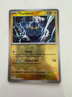 Thundurus Pokeball 033/086 Holo Rare Black Bolt Pokemon Near Mint