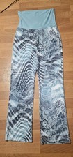 Hose Damen Pfeffinger Kurzgröße 18/36  Sommerhose Animalprint Schlange Blau 👖