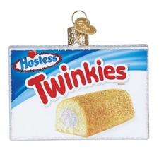 Old World Christmas Hostess Twinkies Box Glass Hanging Ornament FREE BOX