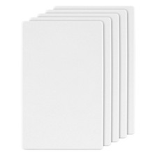 LIDER Blank Wall Plate 1-Gang Screwless Impact Resistant UL Listed Midsize White