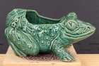 McCoy USA Frog Planter, Large, Green, 8"Lx4.5"W. Excellent Condition