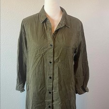 Zara Collared Shirt Dress Green Size Small