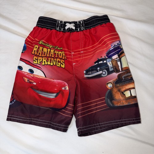 Vintage Disney Pixar Cars Swimsuit Trunks Lightning McQueen Size 18 Months