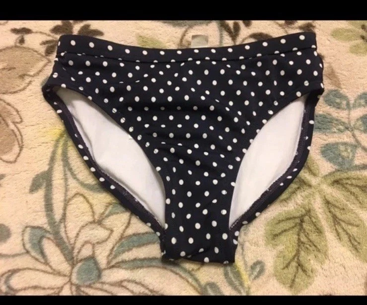 Pantalones de baño a lunares azul marino y blanco Wave Zone para niños/niñas talla M/7/8 Foto 2 de 4