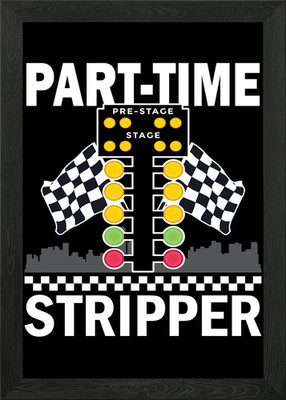 Lustiges Drag Racing gerahmtes Wandbild Poster Leinwanddruck Bild