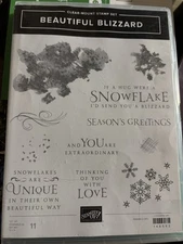 Stampin Up Beautiful Blizzard Clear Mount Rubber Stamp Set
