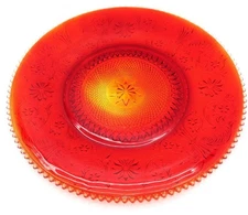 DUNCAN MILLER Art Glass SUNSET ABERINA Torte Platter, Serving Plate, 16 1/4"