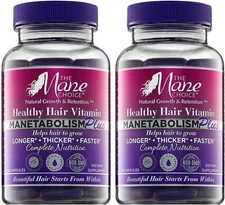 The Mane Choice Healthy Hair Vitamins, Manetabolism, Pack of 2, 120 capsules