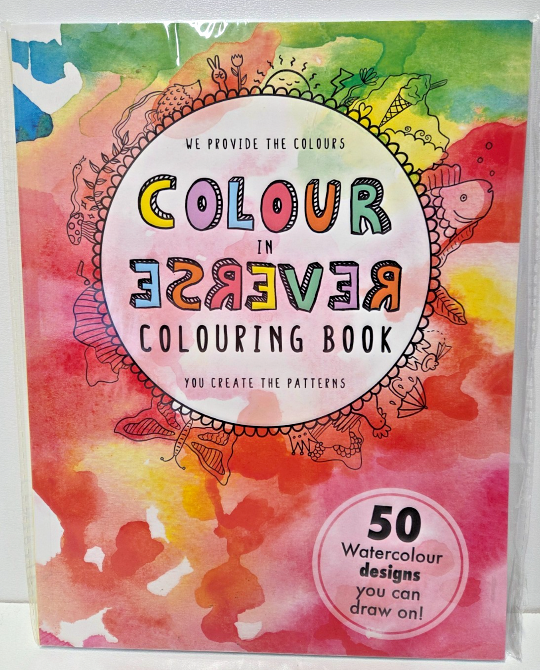 Colour in Reverse Colouring Book Artist Anxiety Mindfulness Stress Relief Adult