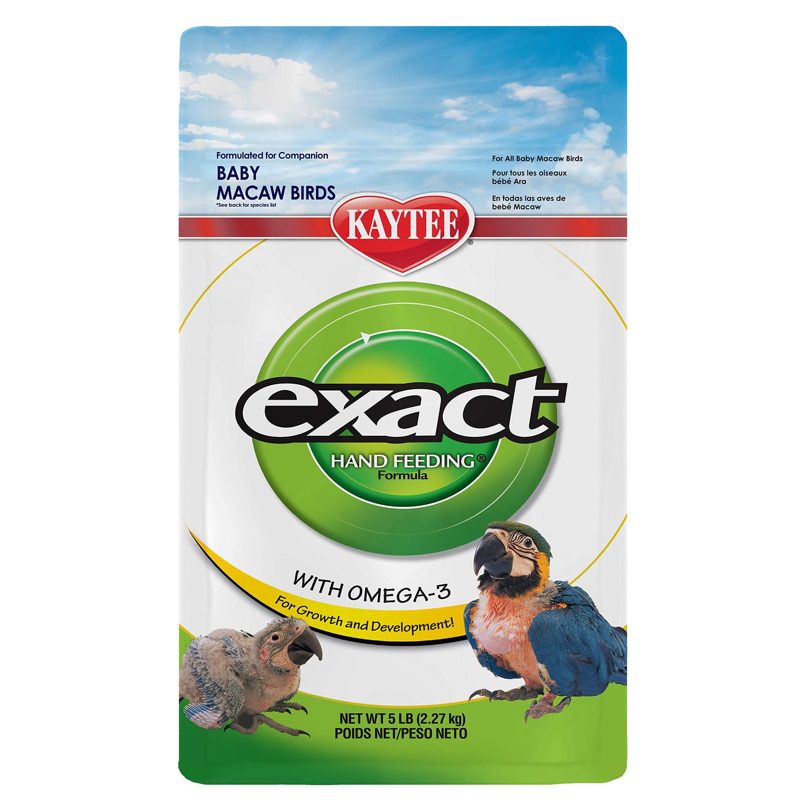 Kaytee Exact Hand Feeding Pet Bird Baby Food For Macaw, Ecle