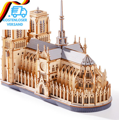 ROWOOD 3D Puzzle Holz Notre Dame De Paris Modellbausatz Für Erwachsene Gotische