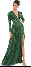 Mac Duggal Women's Long Sleeve V-Neck Gown Size 22