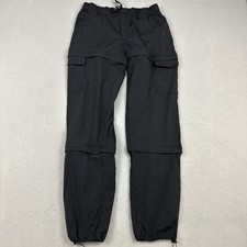 Athleta Pants Women 10 Tall Black Solid Trekkie Convertible Hiking Nylon Stretch