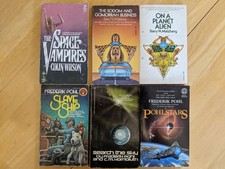 Lot of 6 Paperbacks Vintage Fantasy / Sci-Fi, Pohl, Wilson, Maltzberg, Hornbluth