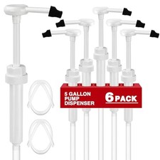 6 Pack 38-400 1 oz 5 Gallon Pump Dispenser with 50cm Extended Tube Pack of 6