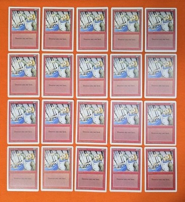    (20 CARD LOT) 1994 MAGIC THE GATHERING STONE RAIN REVISED 3RD ED PLAYED  2