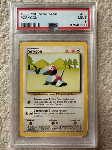 Porygon graded PSA 9 for sale on eBay