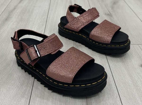 Women Dr. Martens Sandals Pink Textile 36